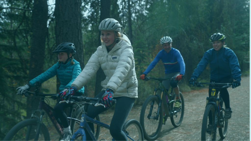 biking to Benham Falls